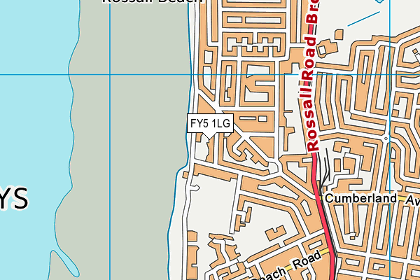 FY5 1LG map - OS VectorMap District (Ordnance Survey)