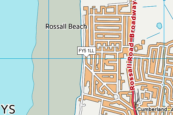 FY5 1LL map - OS VectorMap District (Ordnance Survey)