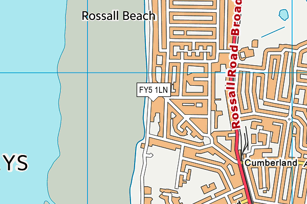 FY5 1LN map - OS VectorMap District (Ordnance Survey)