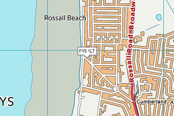 FY5 1LT map - OS VectorMap District (Ordnance Survey)