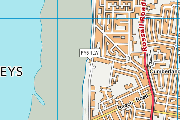 FY5 1LW map - OS VectorMap District (Ordnance Survey)