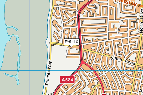 FY5 1LX map - OS VectorMap District (Ordnance Survey)