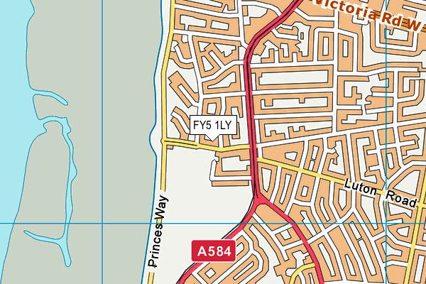FY5 1LY map - OS VectorMap District (Ordnance Survey)