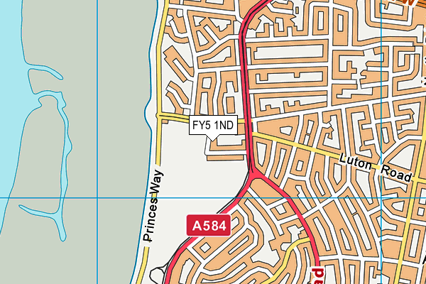 FY5 1ND map - OS VectorMap District (Ordnance Survey)