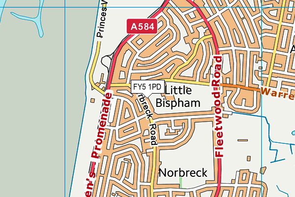 Norbreck Primary Academy map (FY5 1PD) - OS VectorMap District (Ordnance Survey)
