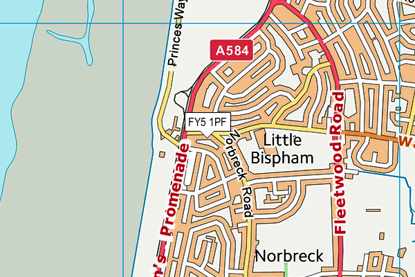 FY5 1PF map - OS VectorMap District (Ordnance Survey)