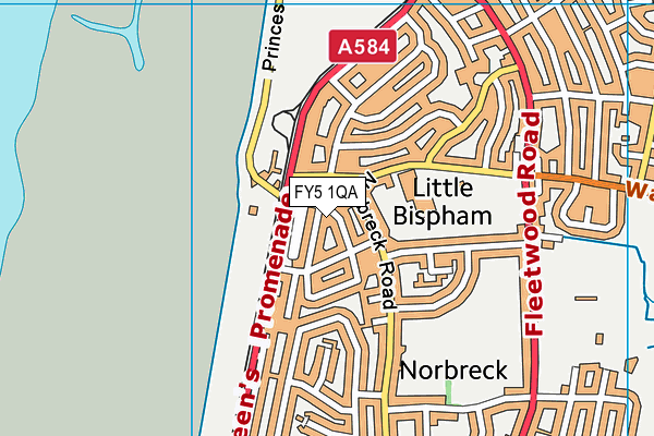 FY5 1QA map - OS VectorMap District (Ordnance Survey)