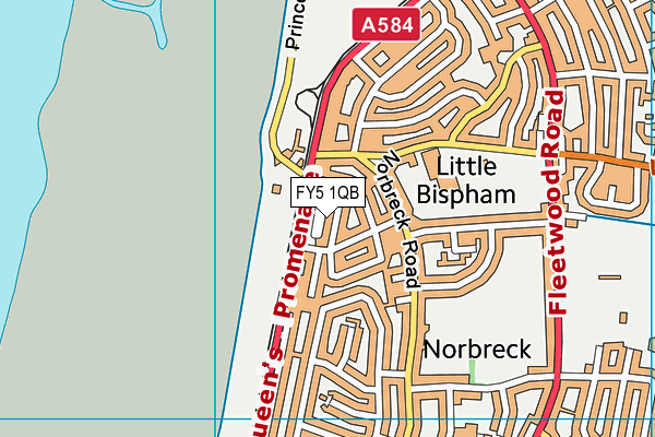 FY5 1QB map - OS VectorMap District (Ordnance Survey)