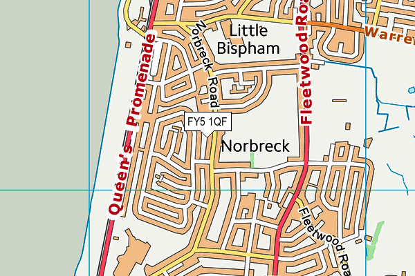 FY5 1QF map - OS VectorMap District (Ordnance Survey)