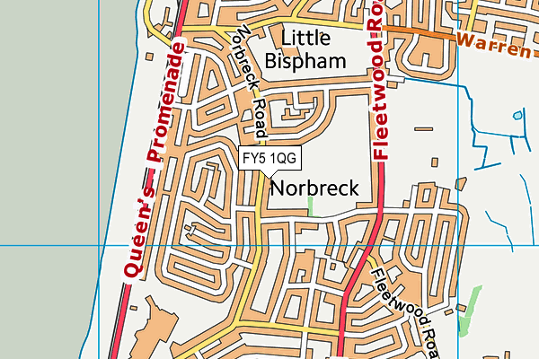 FY5 1QG map - OS VectorMap District (Ordnance Survey)