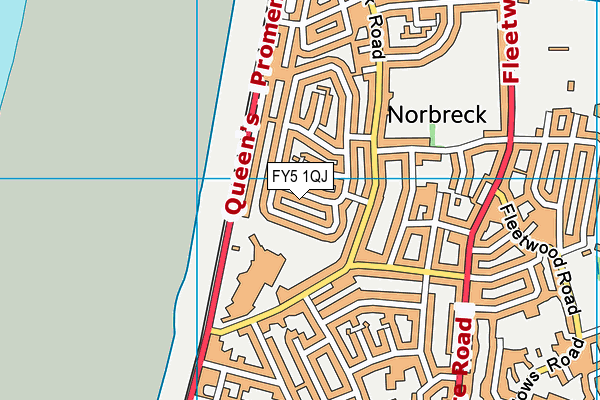 FY5 1QJ map - OS VectorMap District (Ordnance Survey)