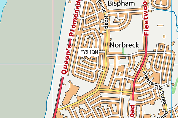 FY5 1QN map - OS VectorMap District (Ordnance Survey)