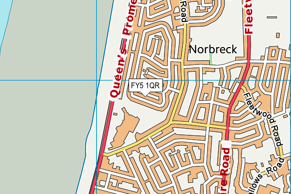 FY5 1QR map - OS VectorMap District (Ordnance Survey)