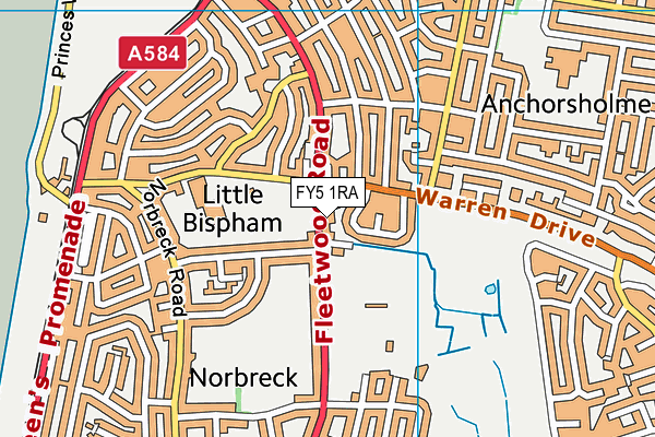 FY5 1RA map - OS VectorMap District (Ordnance Survey)