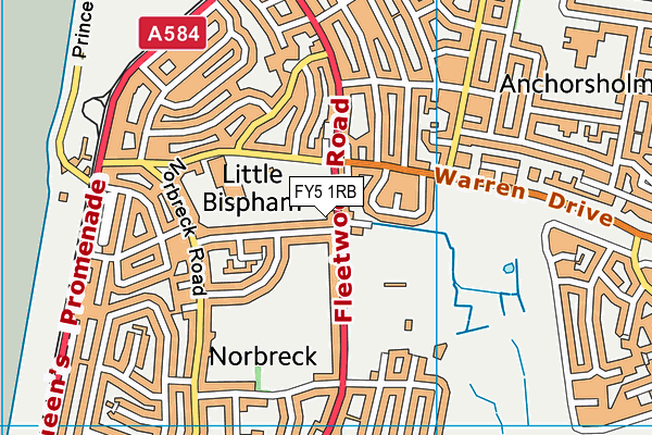 FY5 1RB map - OS VectorMap District (Ordnance Survey)