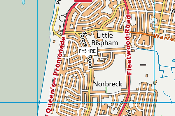 FY5 1RE map - OS VectorMap District (Ordnance Survey)