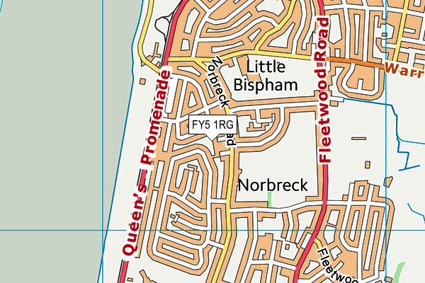 FY5 1RG map - OS VectorMap District (Ordnance Survey)