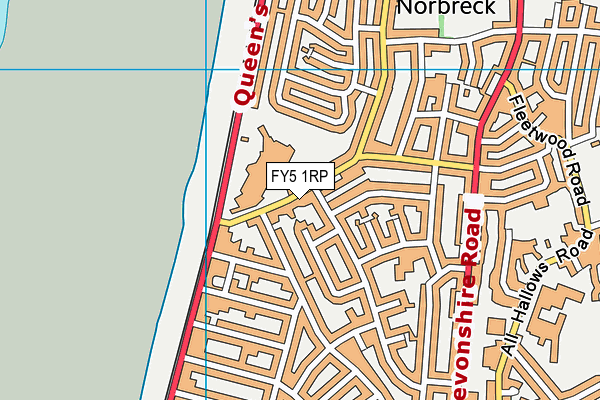 FY5 1RP map - OS VectorMap District (Ordnance Survey)