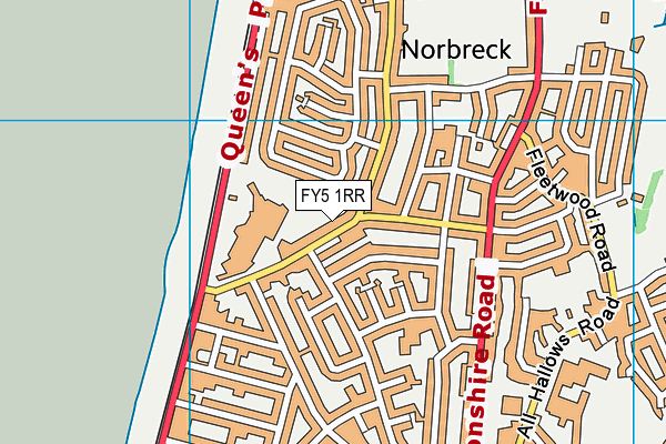 FY5 1RR map - OS VectorMap District (Ordnance Survey)