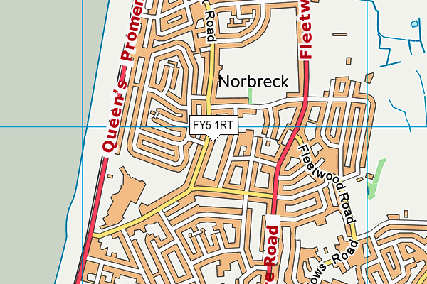 FY5 1RT map - OS VectorMap District (Ordnance Survey)