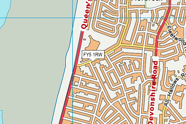 FY5 1RW map - OS VectorMap District (Ordnance Survey)