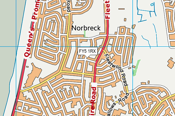 FY5 1RX map - OS VectorMap District (Ordnance Survey)