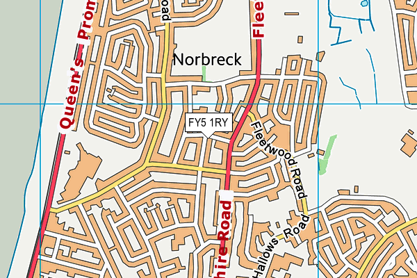 FY5 1RY map - OS VectorMap District (Ordnance Survey)