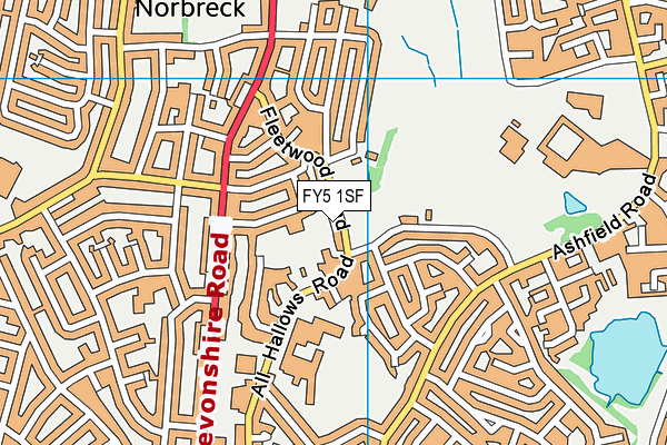 FY5 1SF map - OS VectorMap District (Ordnance Survey)