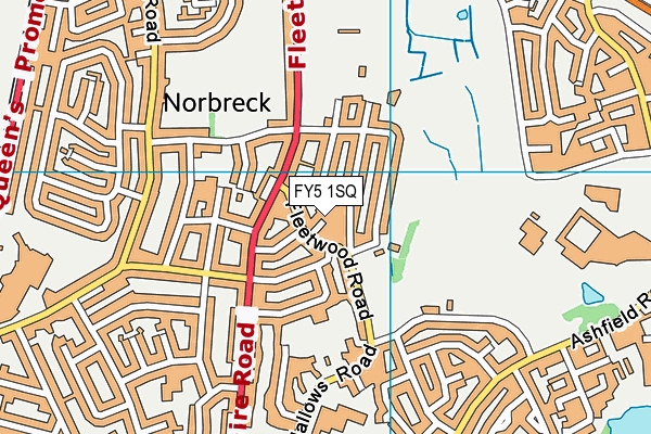 FY5 1SQ map - OS VectorMap District (Ordnance Survey)