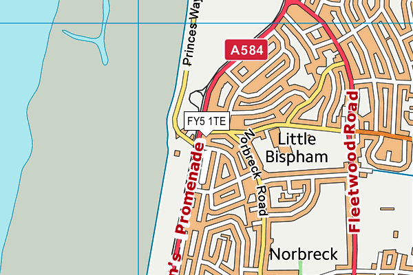 FY5 1TE map - OS VectorMap District (Ordnance Survey)