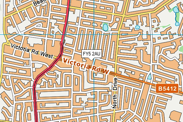 FY5 2AU map - OS VectorMap District (Ordnance Survey)