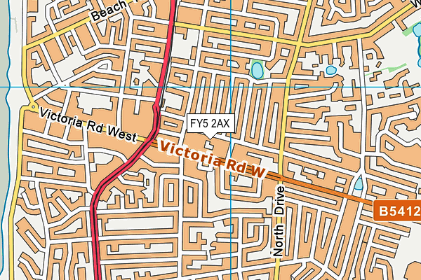 FY5 2AX map - OS VectorMap District (Ordnance Survey)