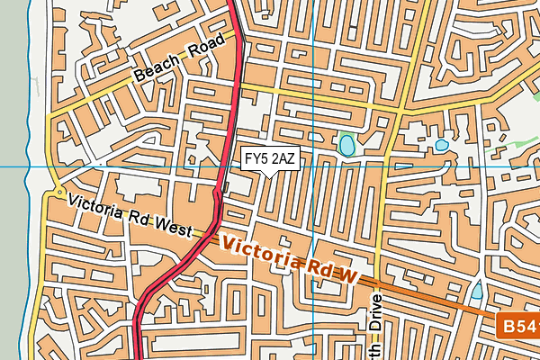 FY5 2AZ map - OS VectorMap District (Ordnance Survey)