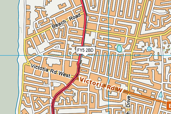 FY5 2BD map - OS VectorMap District (Ordnance Survey)