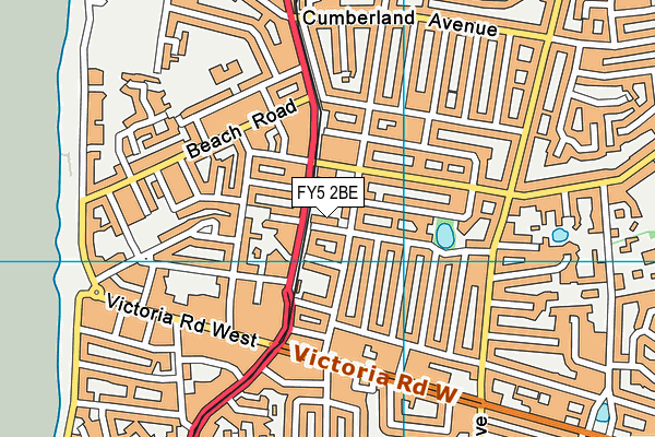 FY5 2BE map - OS VectorMap District (Ordnance Survey)