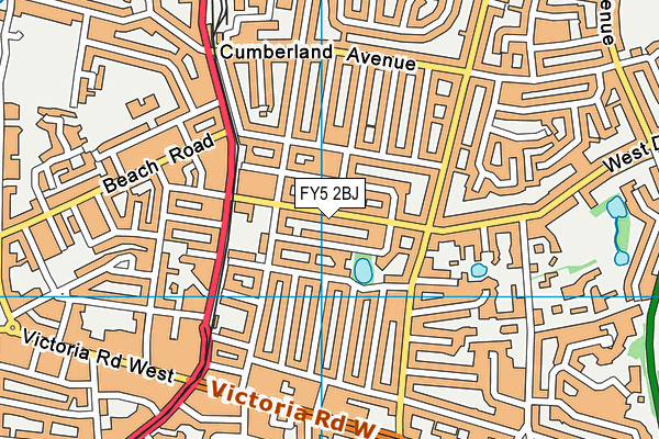 FY5 2BJ map - OS VectorMap District (Ordnance Survey)