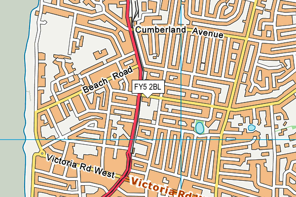 FY5 2BL map - OS VectorMap District (Ordnance Survey)