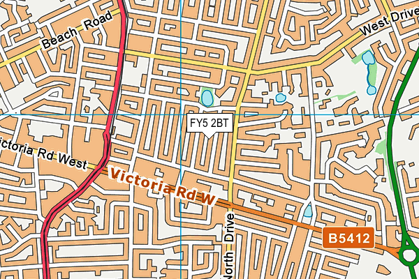 FY5 2BT map - OS VectorMap District (Ordnance Survey)