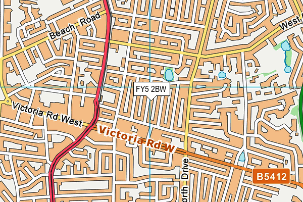 FY5 2BW map - OS VectorMap District (Ordnance Survey)