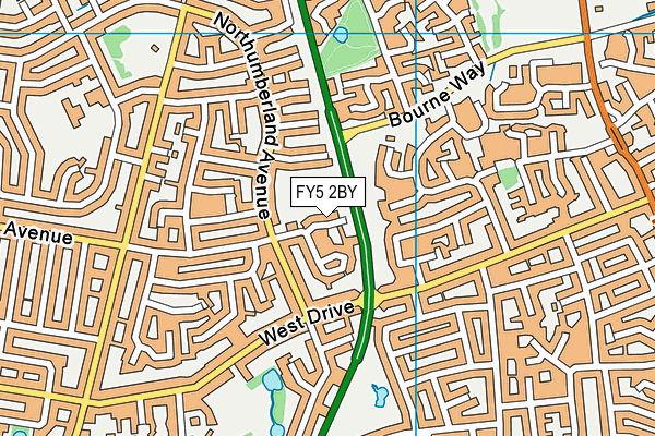 FY5 2BY map - OS VectorMap District (Ordnance Survey)