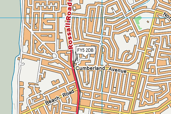 FY5 2DB map - OS VectorMap District (Ordnance Survey)