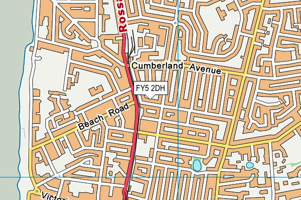 FY5 2DH map - OS VectorMap District (Ordnance Survey)