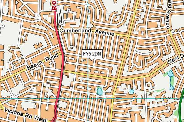 FY5 2DN map - OS VectorMap District (Ordnance Survey)