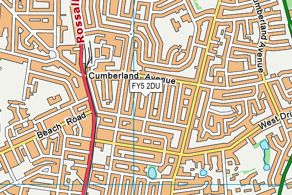 FY5 2DU map - OS VectorMap District (Ordnance Survey)