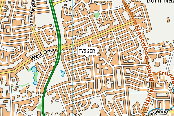 FY5 2ER map - OS VectorMap District (Ordnance Survey)
