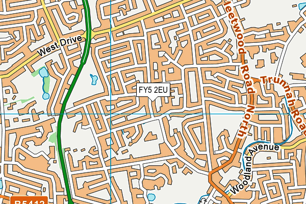 FY5 2EU map - OS VectorMap District (Ordnance Survey)