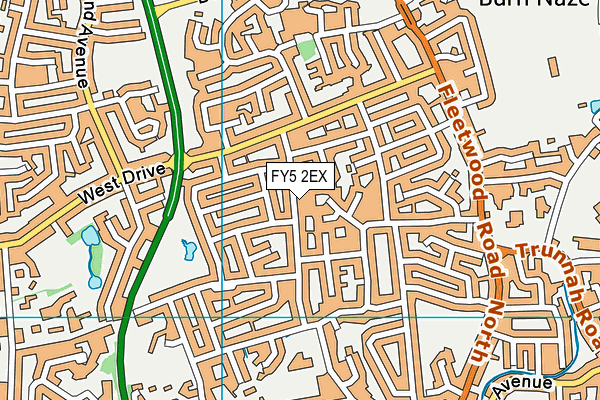 FY5 2EX map - OS VectorMap District (Ordnance Survey)