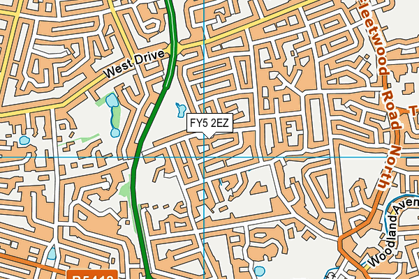 FY5 2EZ map - OS VectorMap District (Ordnance Survey)