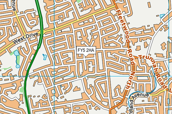 FY5 2HA map - OS VectorMap District (Ordnance Survey)