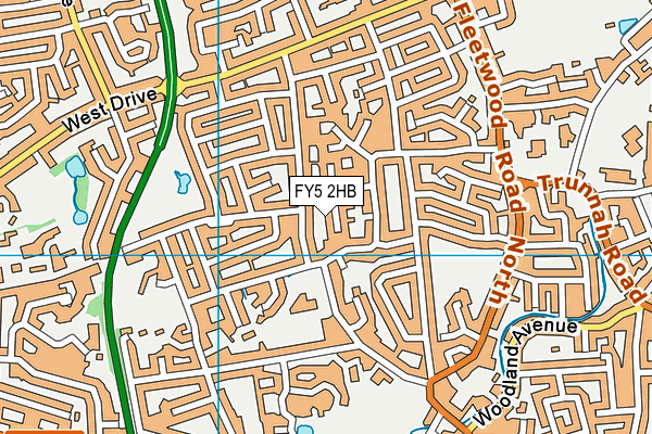 FY5 2HB map - OS VectorMap District (Ordnance Survey)